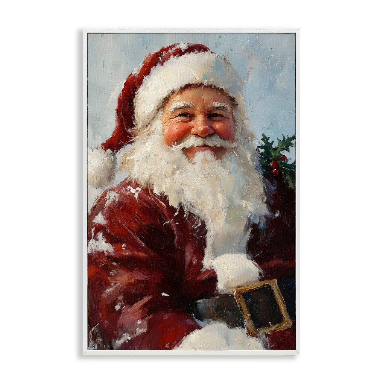 Stupell Industries Rosy Cheeked Santa Smile Framed Giclee, design by Petal Prints Design